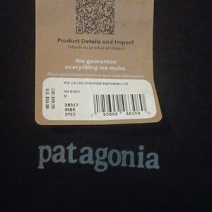 Patagonia M&XL black long sleeve shirt. Brand new.